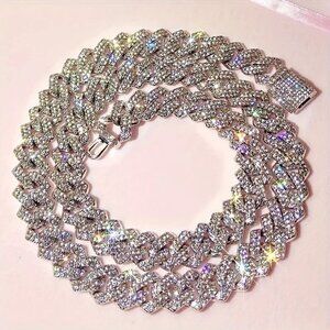 Bracelet Hip Hop Style Jewelry Sparkling Chunky Chain Design, Inlaid Shining